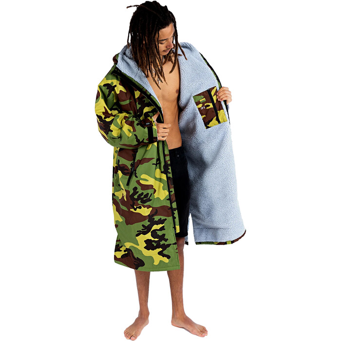 2024 Dryrobe Advance Langrmelige Wechselkleidung Robe V3 DALSV3 - Camo Grey